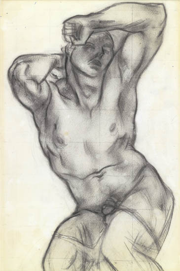 Appraisal: STANTON MCDONALD-WRIGHT Study for American Synchromy Charcoal on cream wove