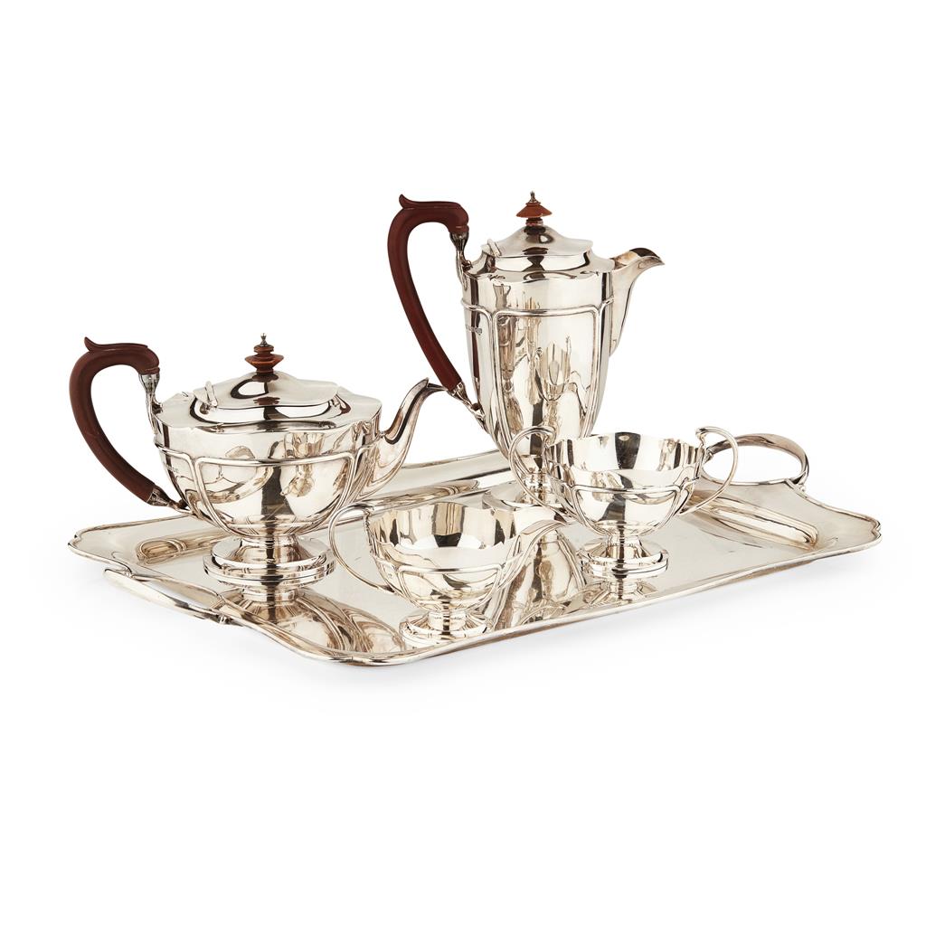 Appraisal: A matched modern five piece tea set R Scott Glasgow