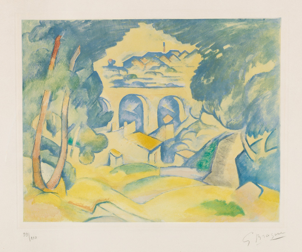 Appraisal: GEORGES BRAQUE after Le Viaduc de L'Estaque Color aquatint and