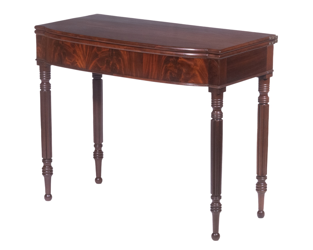 Appraisal: SHERATON CARD TABLE ATTRIBUTED TO JOHN NEEDLES BALTIMORE Circa -