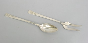 Appraisal: A Pair of Hand Wrought Sterling Silver Servers by Gorham