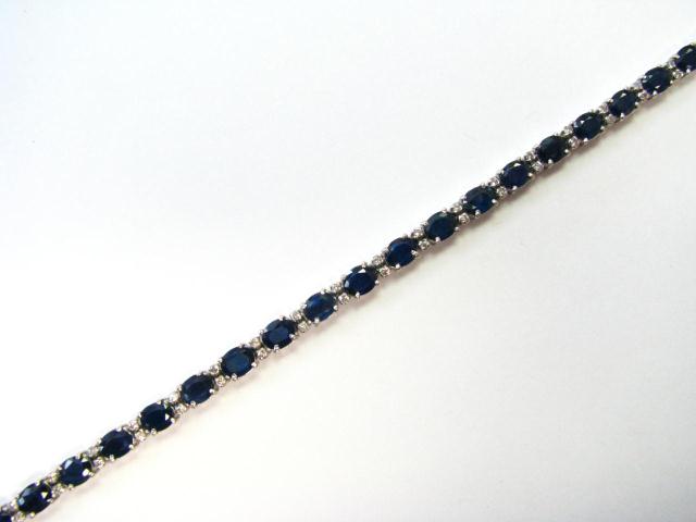 Appraisal: Lady's K white gold sapphire and diamond bracelet