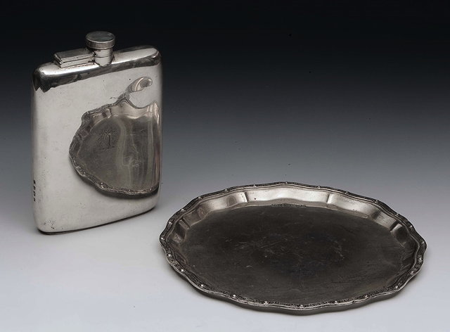 Appraisal: A SILVER HIP FLASK by William Neale Son Ltd Birmingham