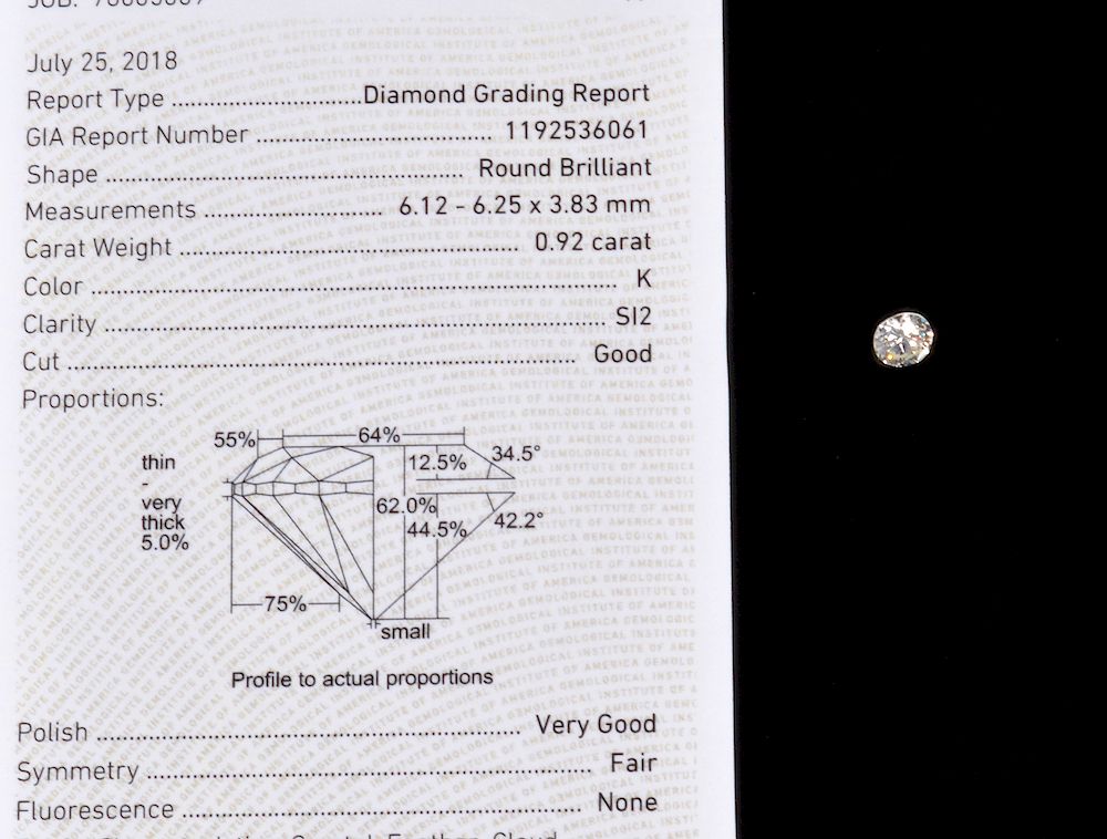 Appraisal: GIA Certified Carat Round Brilliant Diamond Carat loose Diamond Gia