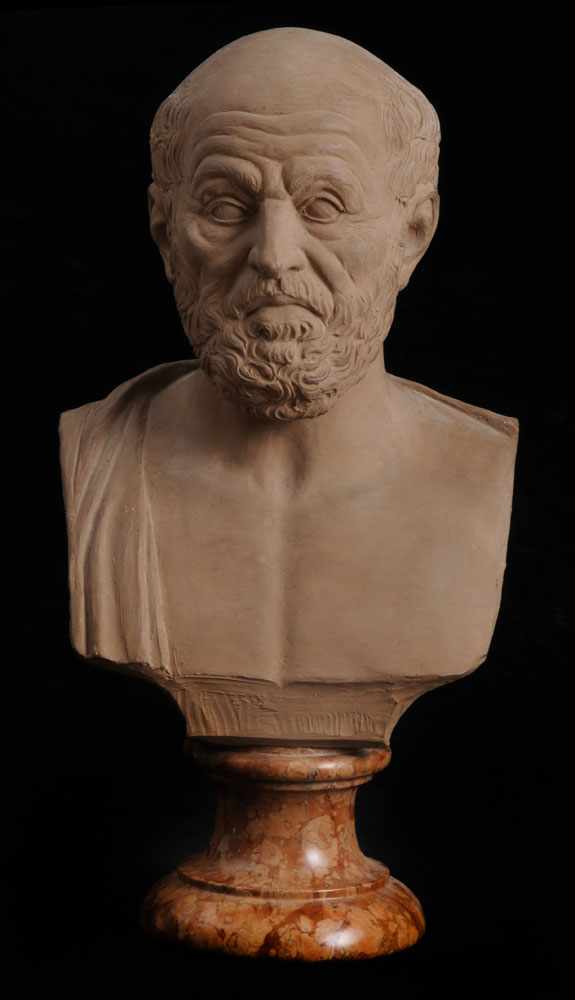 Appraisal: TERRACOTTA OF GREEK PHILOSOPHER Possibly Royal Academy x x in