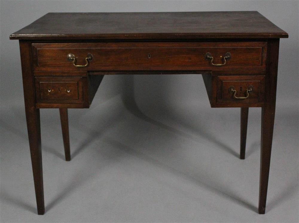 Appraisal: GEORGE III STYLE MAHOGANY DRESSING TABLE early th Century fitted