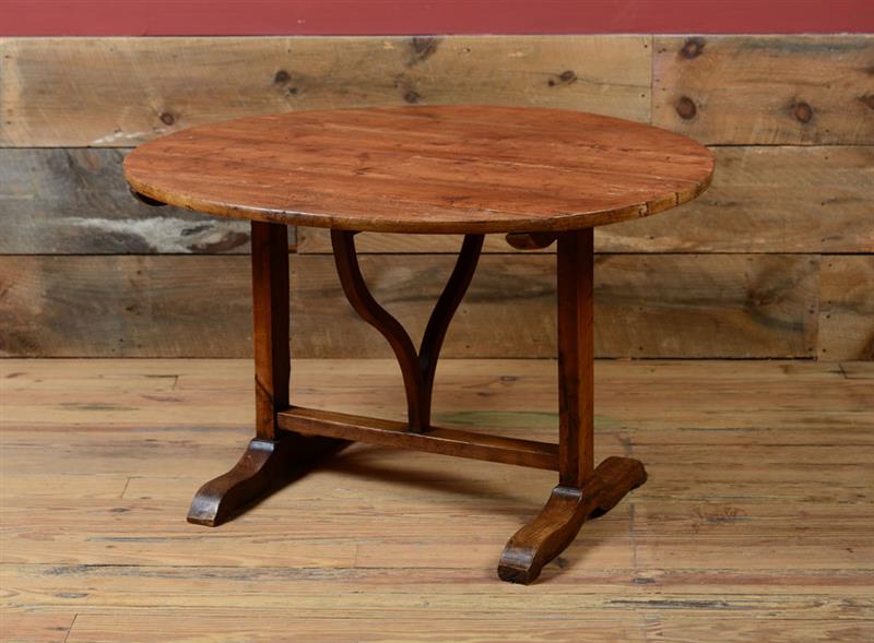 Appraisal: VICTORIAN OAK CRICKET TABLE With a circular tilt-top raised on