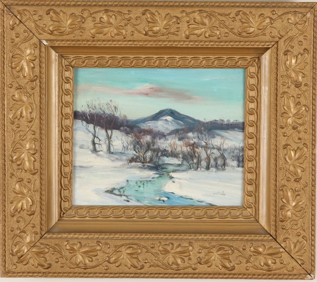 Appraisal: Winter oil on board x SLR W E Baum titled