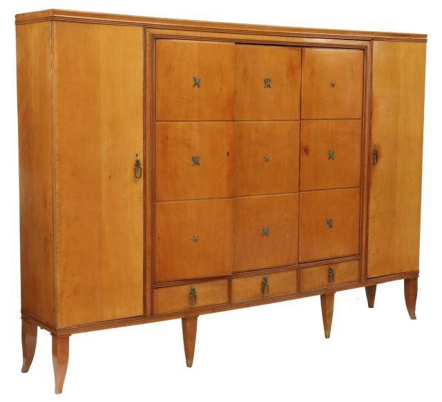 Appraisal: Italian mid-century modern bookcase cabinet design by Gio Ponti Italian