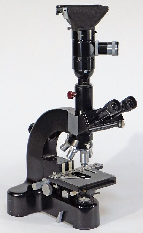 Appraisal: E Leitz Leica Ortholux Trinocular Microscope E Leitz Leica Ortholux