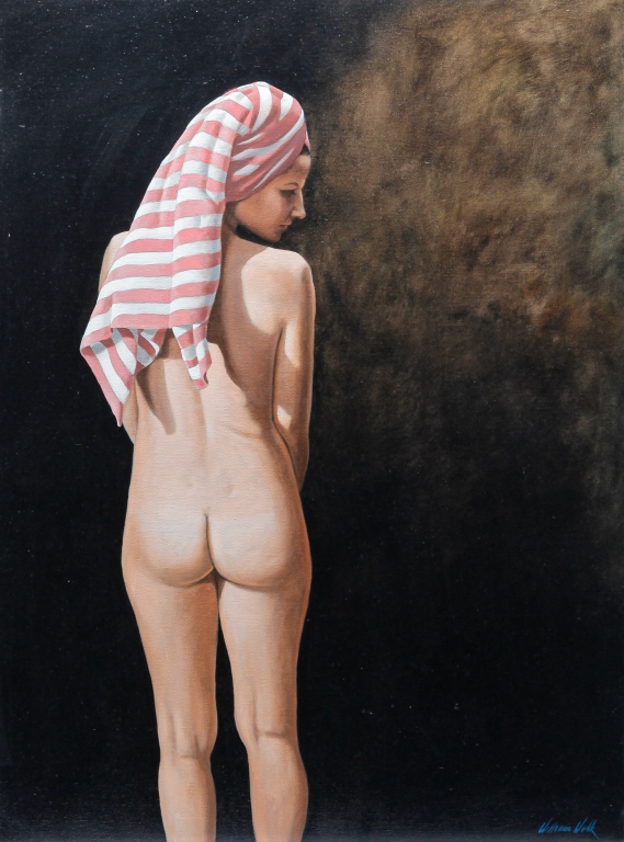 Appraisal: PORTRAIT OF A NUDE BY WILLIAM WOLK American b Oil