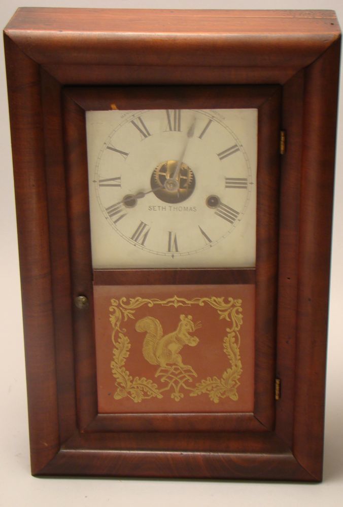 Appraisal: RARE CASED SETH THOMAS HALF-SIZE SHELF CLOCK Circa Height