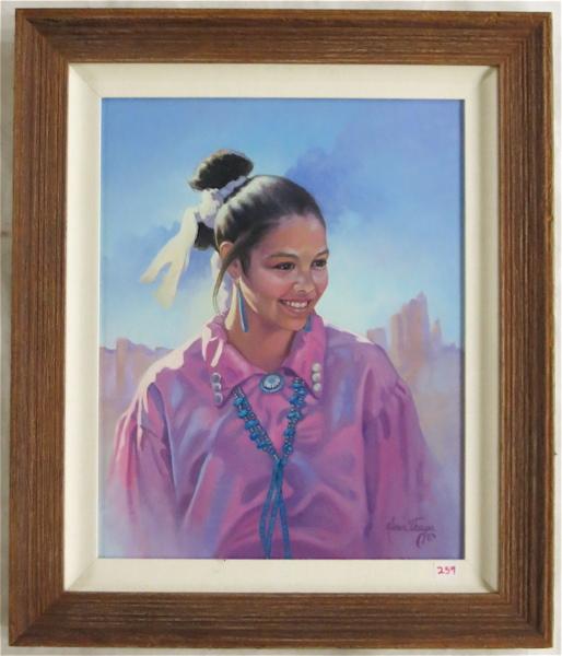 Appraisal: KAREN THAYER OIL ON CANVAS Hillsboro Oregon st century Navajo