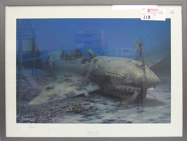 Appraisal: Randall Scott print depicting the remains of a WW II