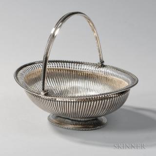 Appraisal: George III Sterling Silver Basket London - maker's marks indistinct