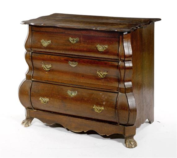 Appraisal: A SMALL CHEST OF DRAWERS Baroque style Dutch th c