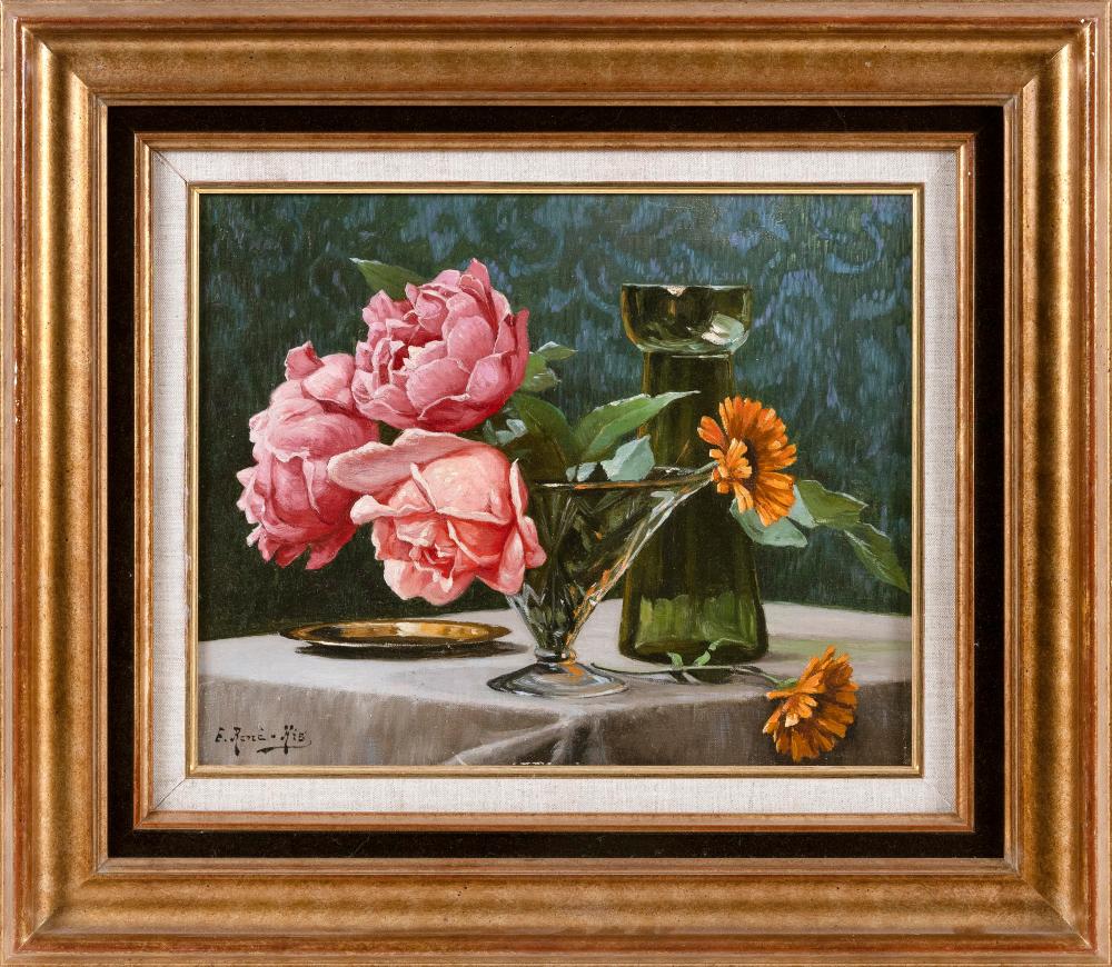 Appraisal: REN CHARLES EDMOND HIS FRANCE - TABLETOP STILL LIFE OF