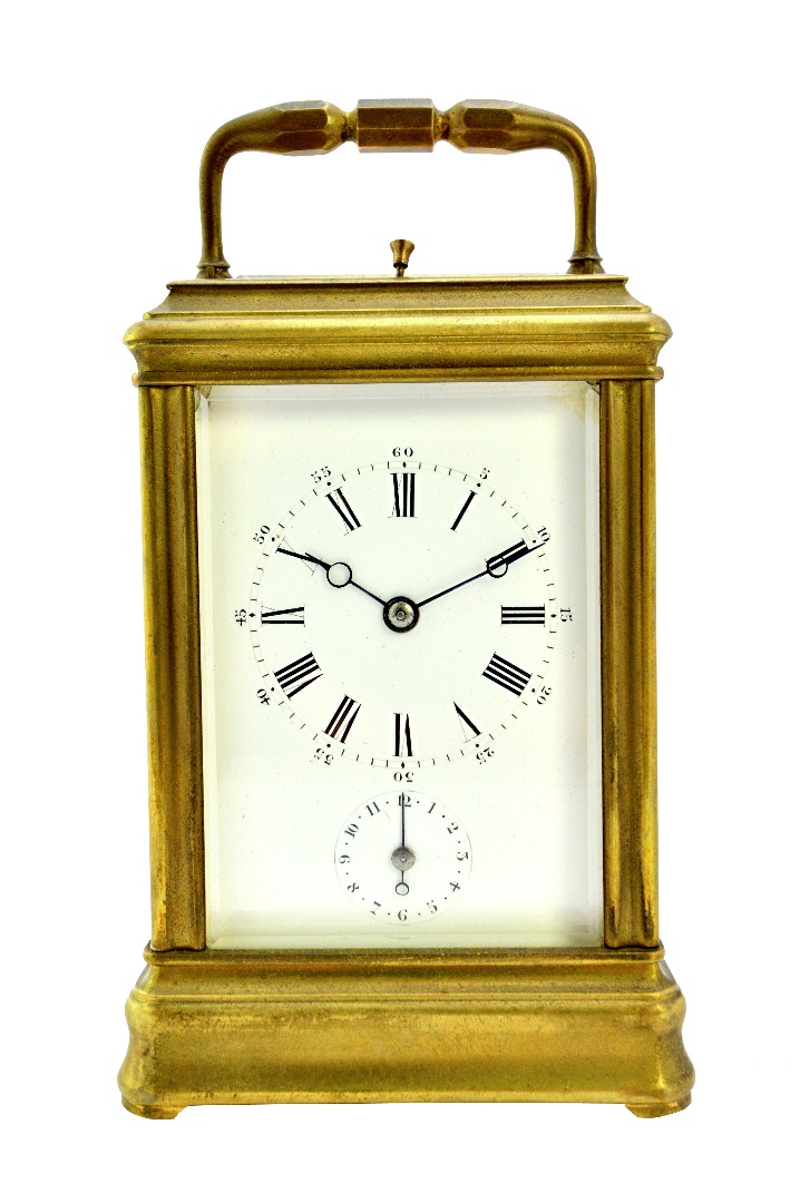 Appraisal: A brass cased carriage clock late th early th century