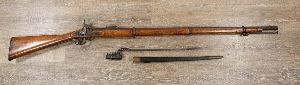 Appraisal: Tower Enfield caliber percussion rifle with Bayonet Side plate stamped