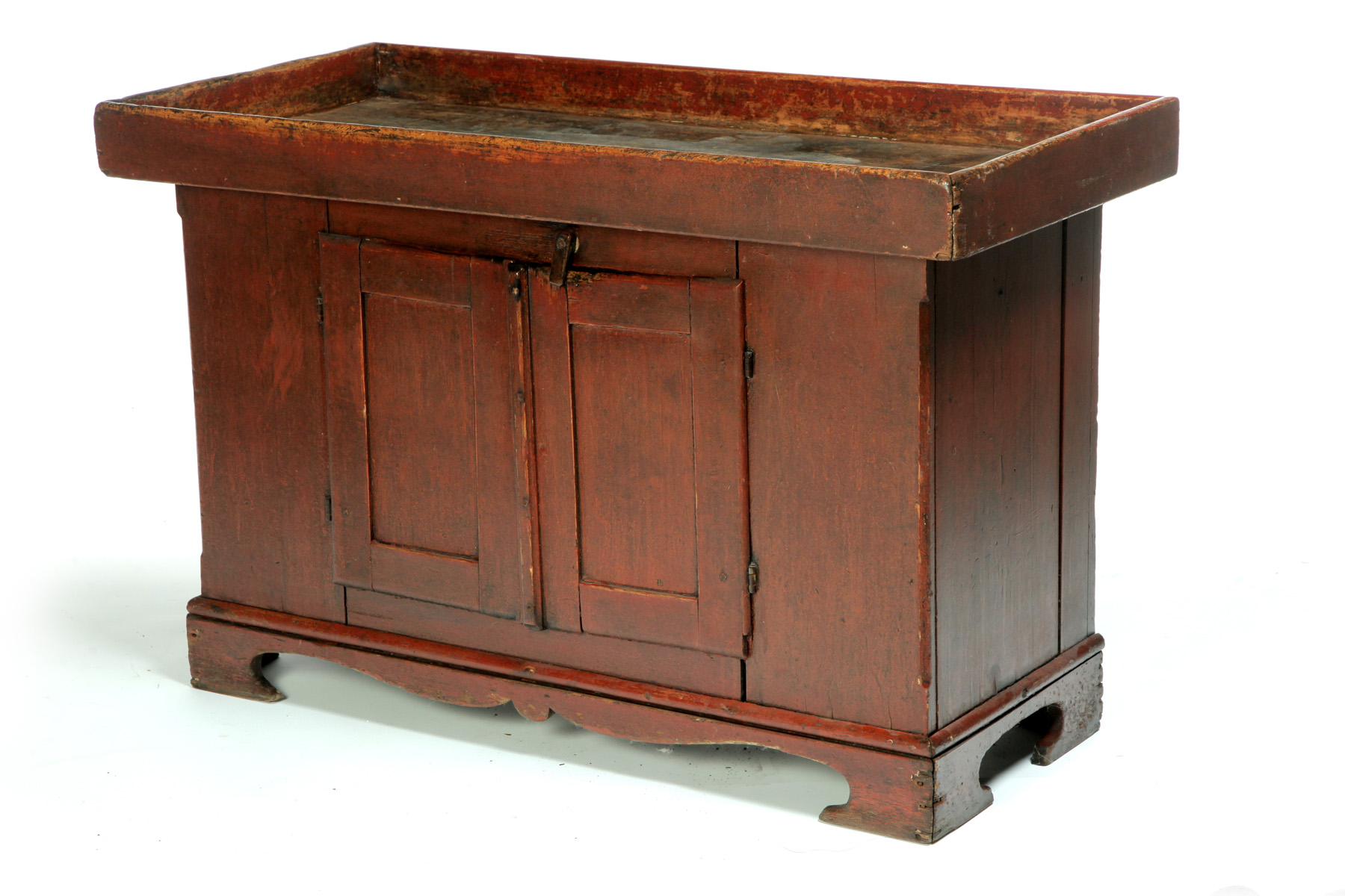 Appraisal: AMERICAN PAINTED DRYSINK Early th century pine Well over paneled