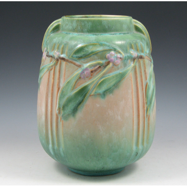 Appraisal: Roseville green Laurel - vase Good glaze and color Marked