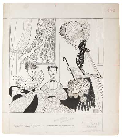 Appraisal: AL HIRSCHFELD The Wisteria Tree Pen and ink on illustration