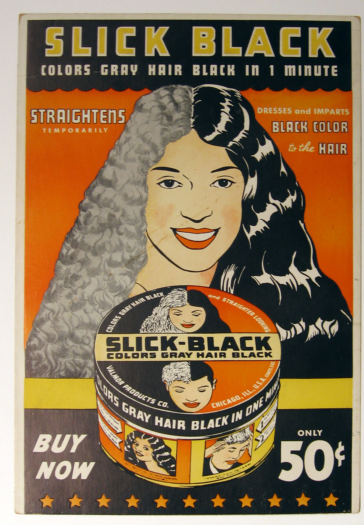 Appraisal: piece African-American Subject Color Poster Slick Black Colors Gray Hair