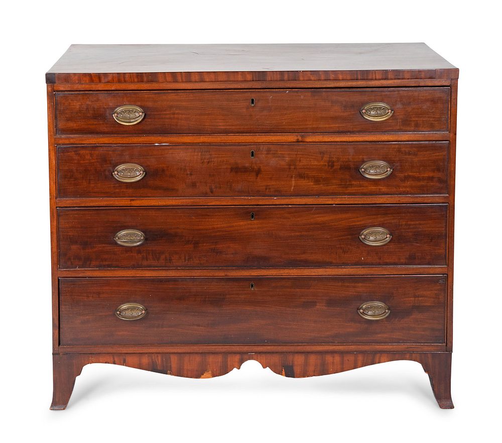 Appraisal: A George III Style Mahogany Chest of Drawers TH TH