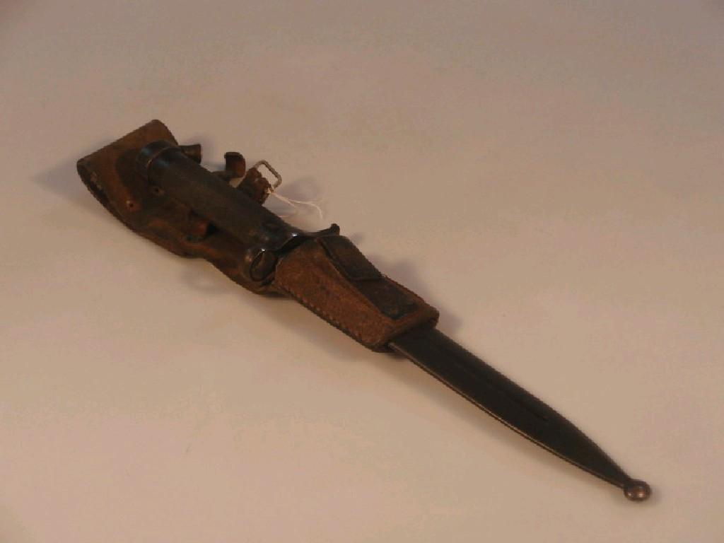 Appraisal: An early Swiss bayonet with a single edge cm blade