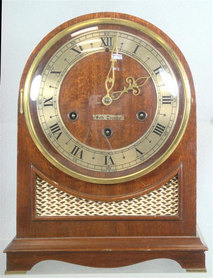 Appraisal: Seth Thomas mahogany Westminster chime clock No Northbury h key