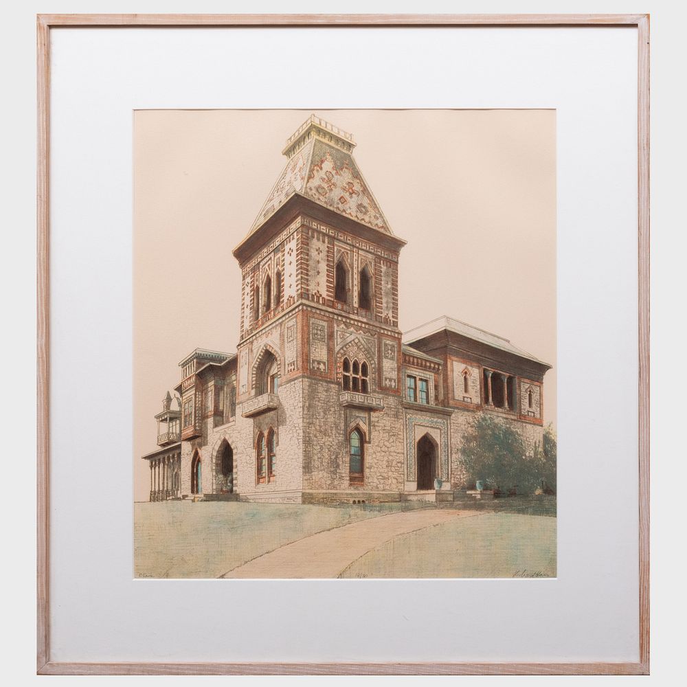 Appraisal: Richard Haas b Olana Lithograph in colors on wove paper