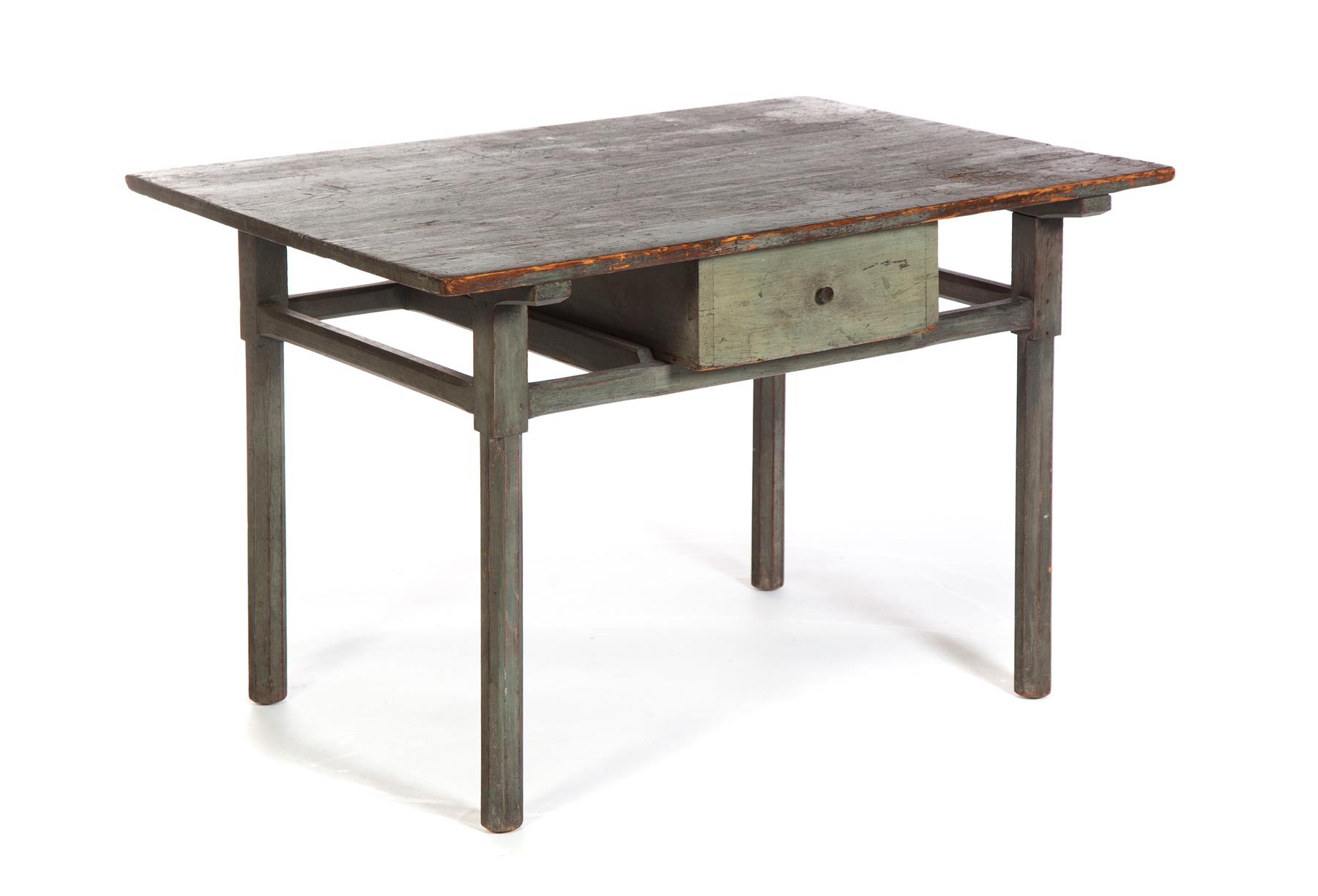 Appraisal: OHIO WORK TABLE Wooster nd quarter- th century pine and