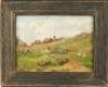 Appraisal: OOB - Unsigned American Impressionist Landscape with buildings on crest