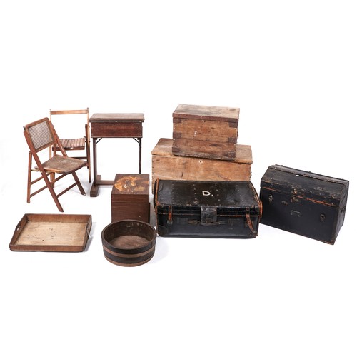 Appraisal: Miscellaneous trunks and boxes Victorian and early th c to