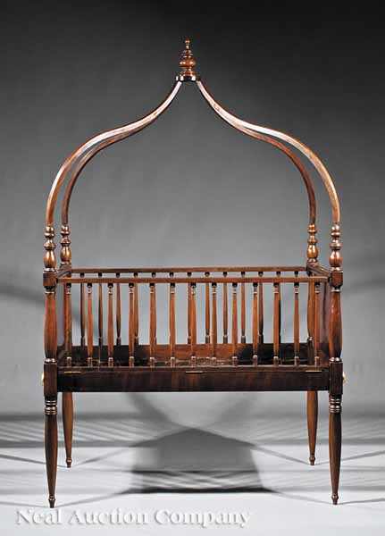 Appraisal: A Fine American Classical Mahogany Youth Bed c Philadelphia or