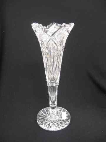 Appraisal: Cut Glass Trumpet Vase brilliant period '' tall excellent