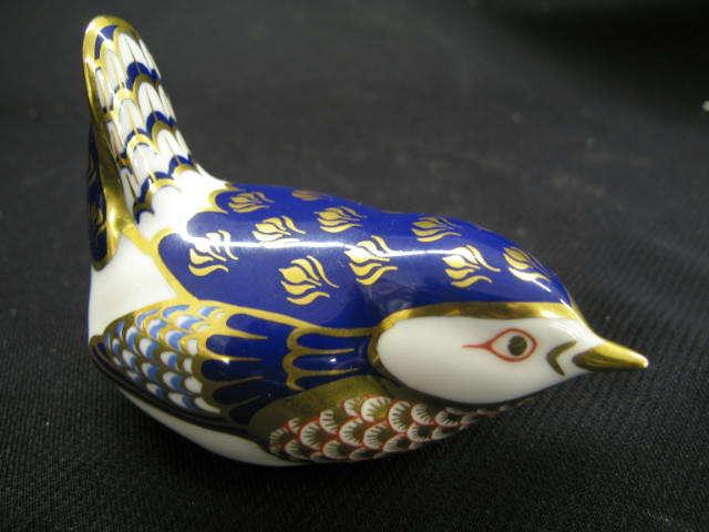 Appraisal: Royal Crown Derby Porcelain Bird Figurine Imari colors long excellent