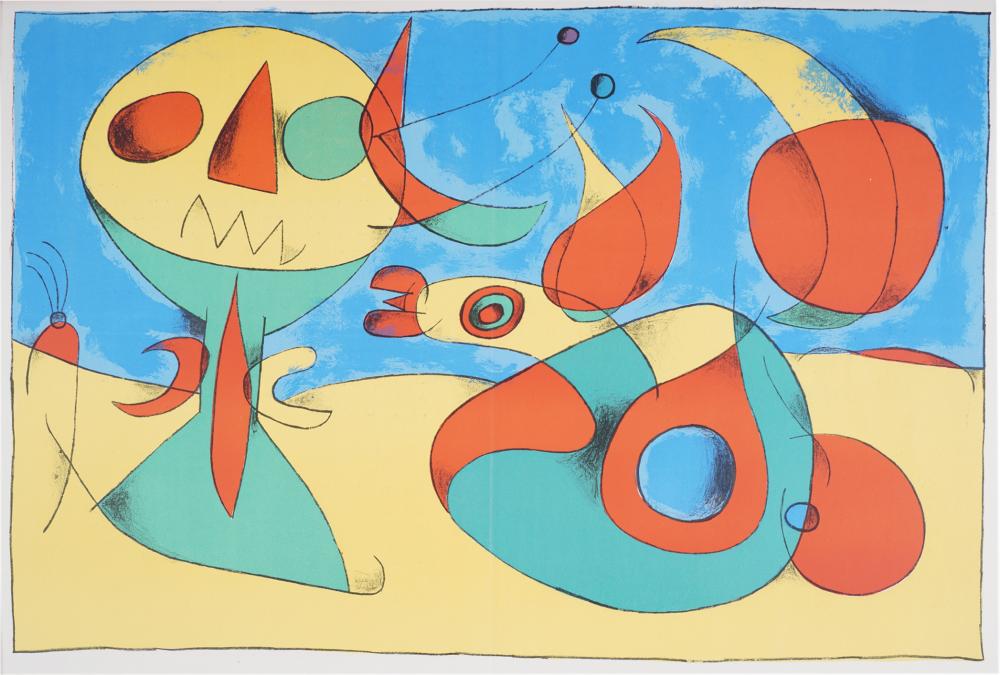 Appraisal: JOAN MIRO ZEPHYR BIRD from Derriere le Miroir colored lithograph