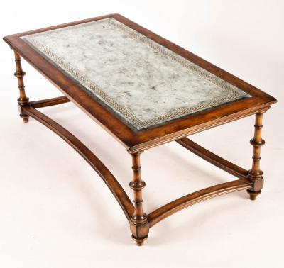 Appraisal: A mirror top coffee table by Jonathan Charles the mirrored