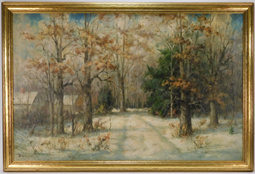 Appraisal: ARTHUR DOUGLAS EARLY WINTER LANDSCAPE PAINTING Rhode Island - Impressionist