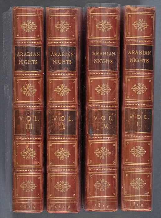 Appraisal: ARABIAN NIGHTS London MO volumes Engraved illustration by R Westall