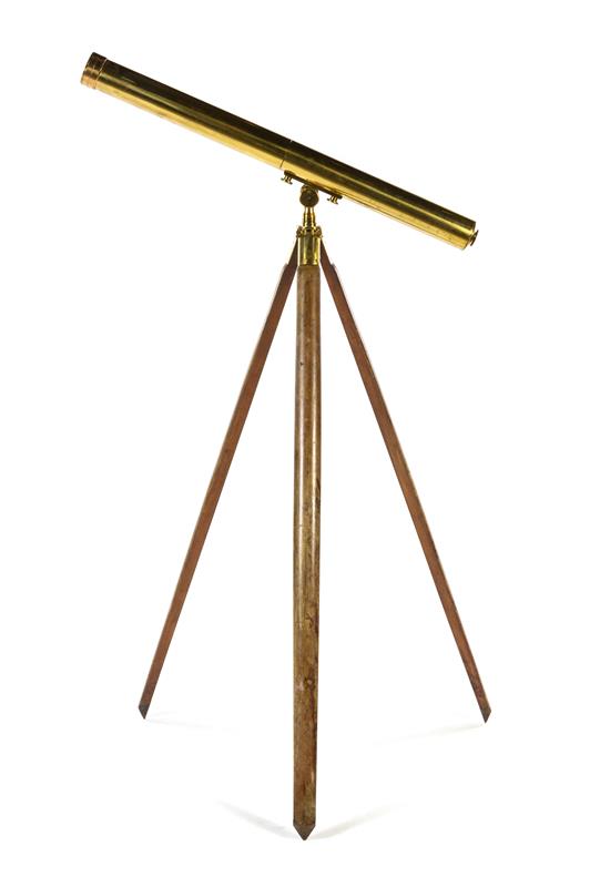 Appraisal: Sale Lot A Brass Telescope th century on a tripod