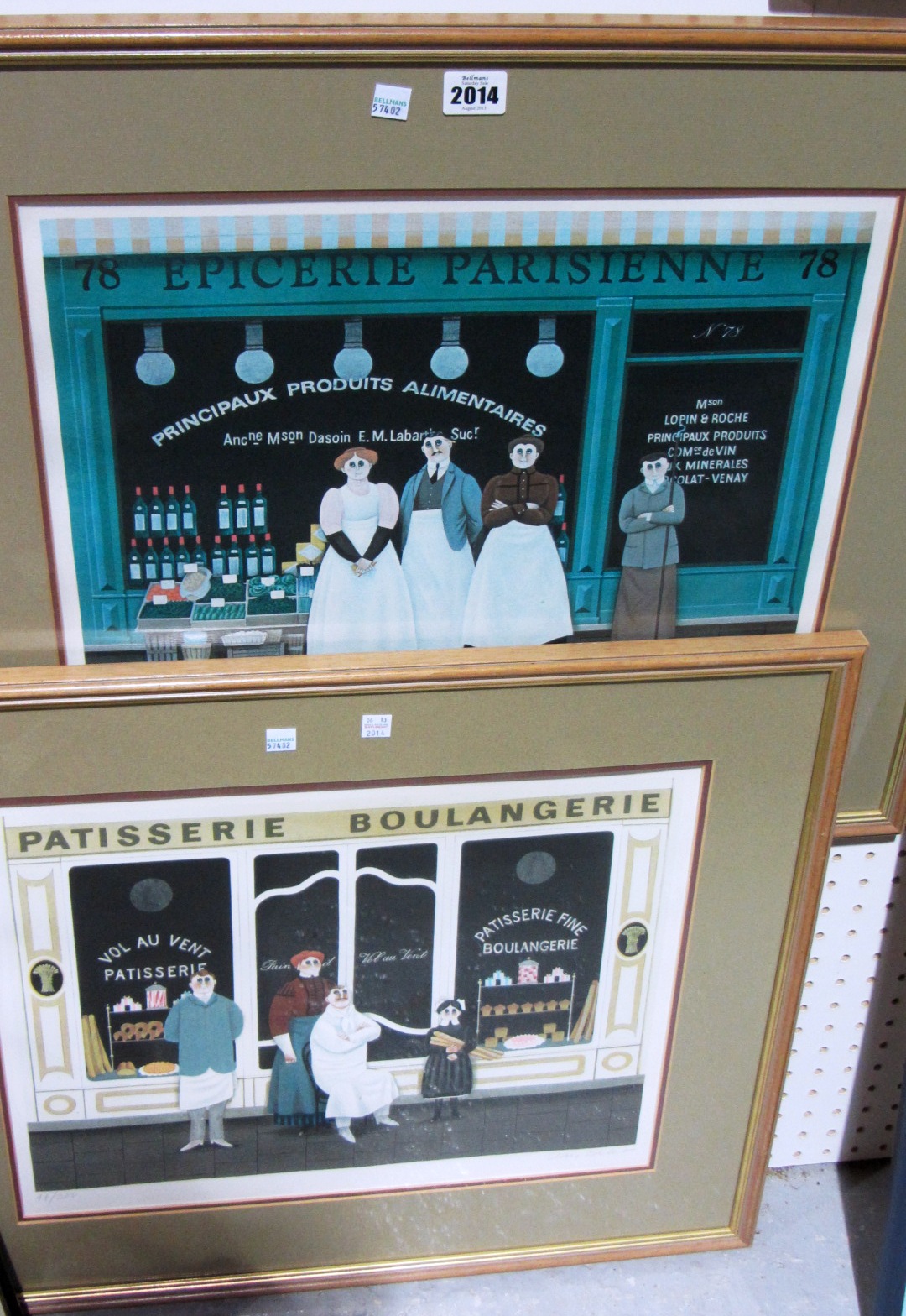 Appraisal: Jan Balet Patisserie Epicerie a pair of colour prints signed