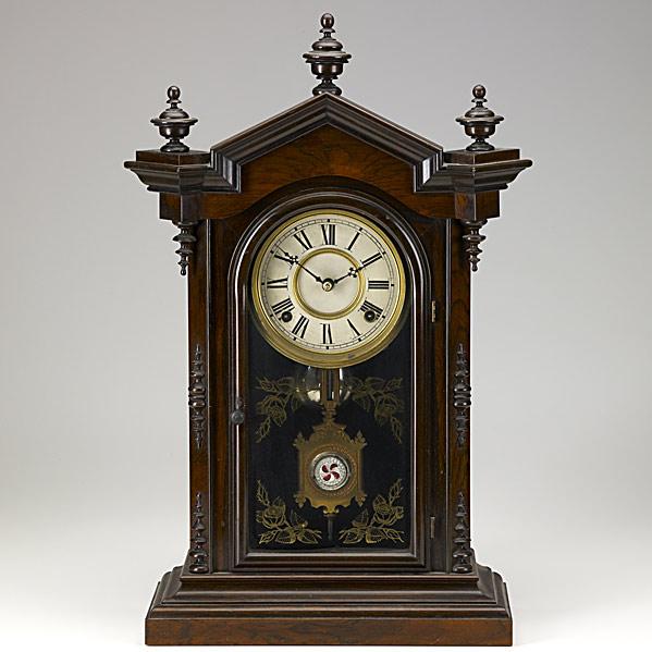 Appraisal: VICTORIAN SHELF CLOCKRosewood case day time and strike movement ca