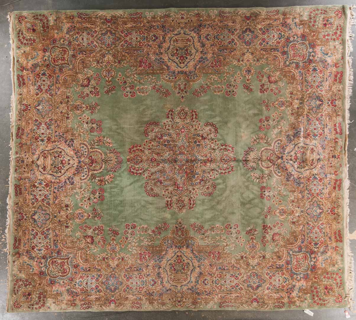 Appraisal: Persian Kerman carpet approx x Iran circa Condition Stains are