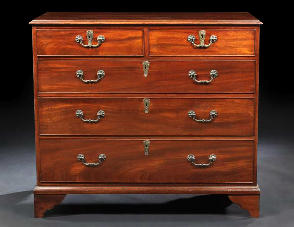 Appraisal: George III-Style Mahogany Chest early th century and later the