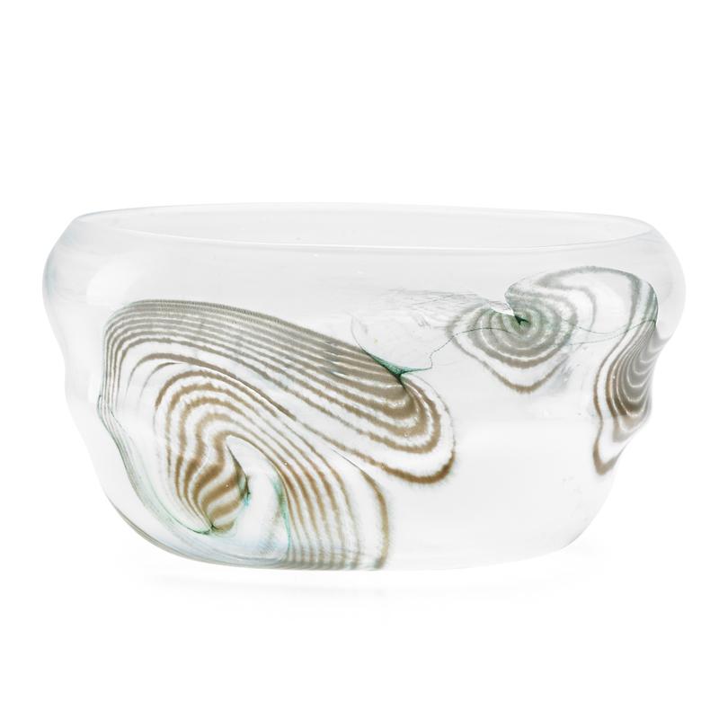 Appraisal: TIFFANY STUDIOS Early experimental glass bowl Condition Report Bubbles throughout