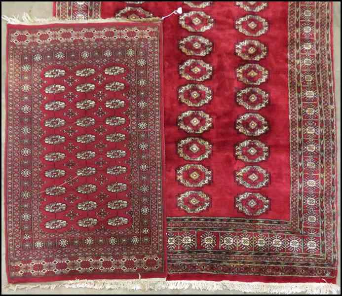 Appraisal: BOHKARA CARPET Together with a Bohkara mat ' '' x