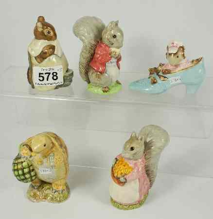 Appraisal: Beswick Beatrix Potter Figures Goody Tiptoes Mr Auldeman Plotonomy Chippy