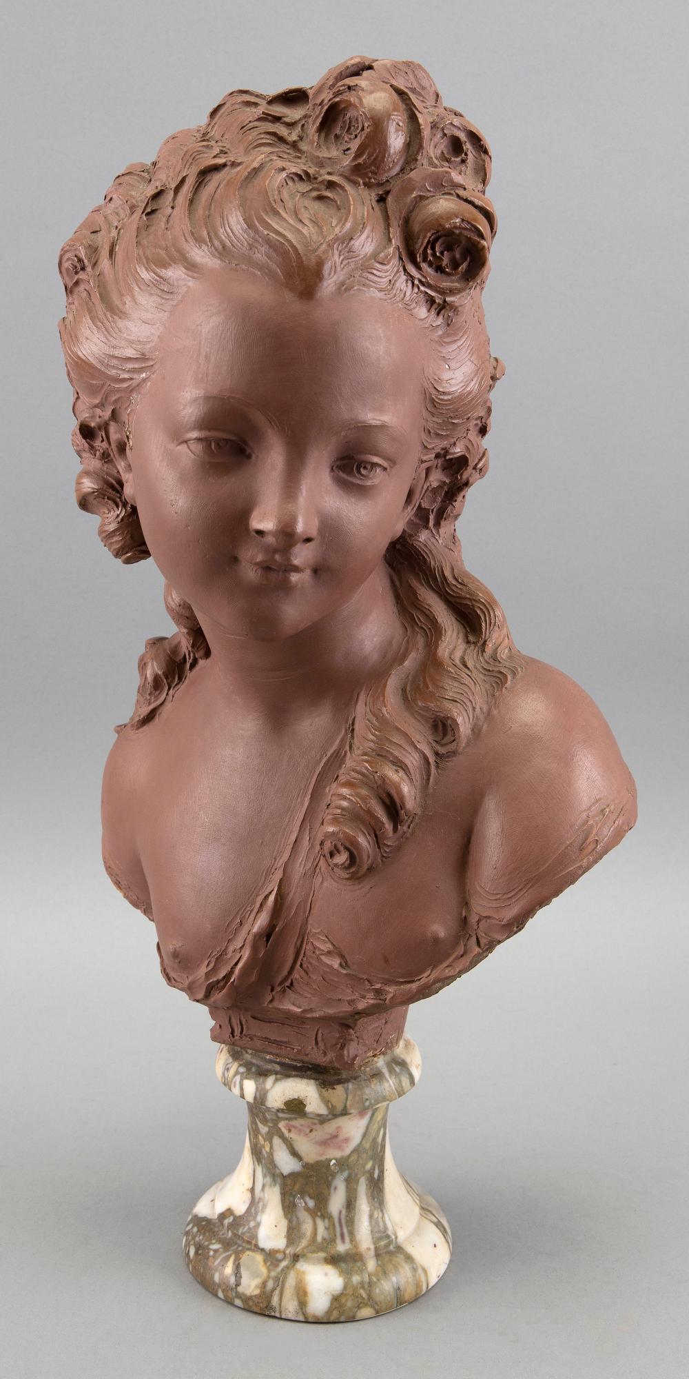 Appraisal: FERNAND CIAN ITALY - BUST OF A YOUNG GIRL PATINATED